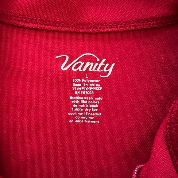 Red track jacket by Vanity, size L - Picture 3 of 4